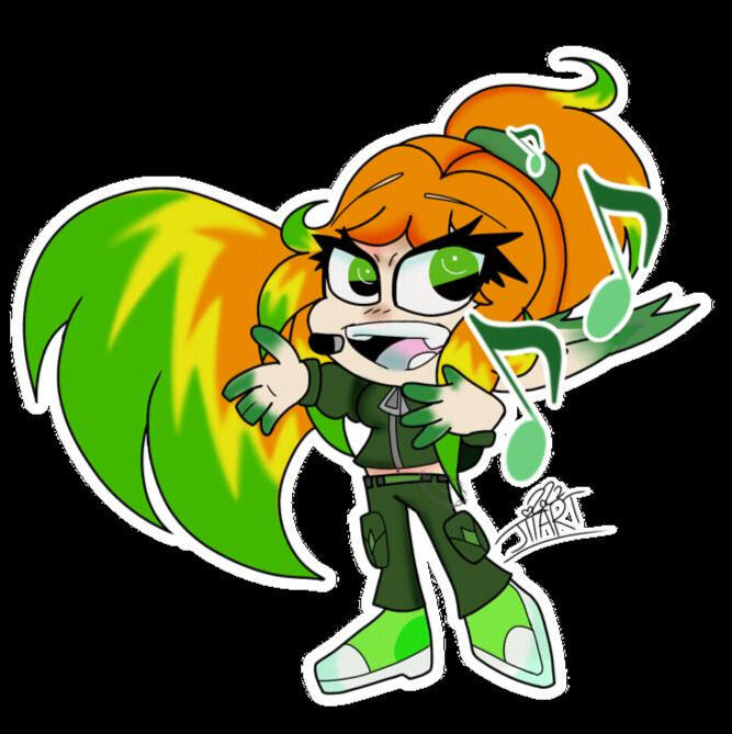 Tsuki TETRA singing a melody. (JibrilTheThingART)