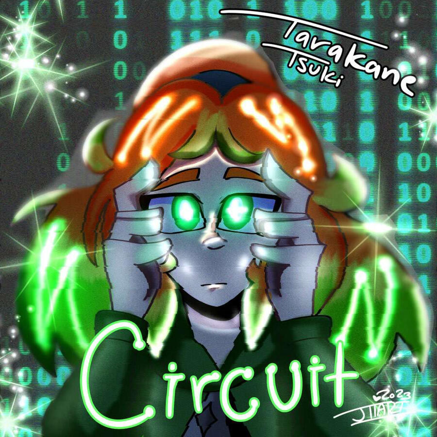 Artwork for JibrilTheThing's cover of "Hibikase" by REOL. (JibrilTheThingART)