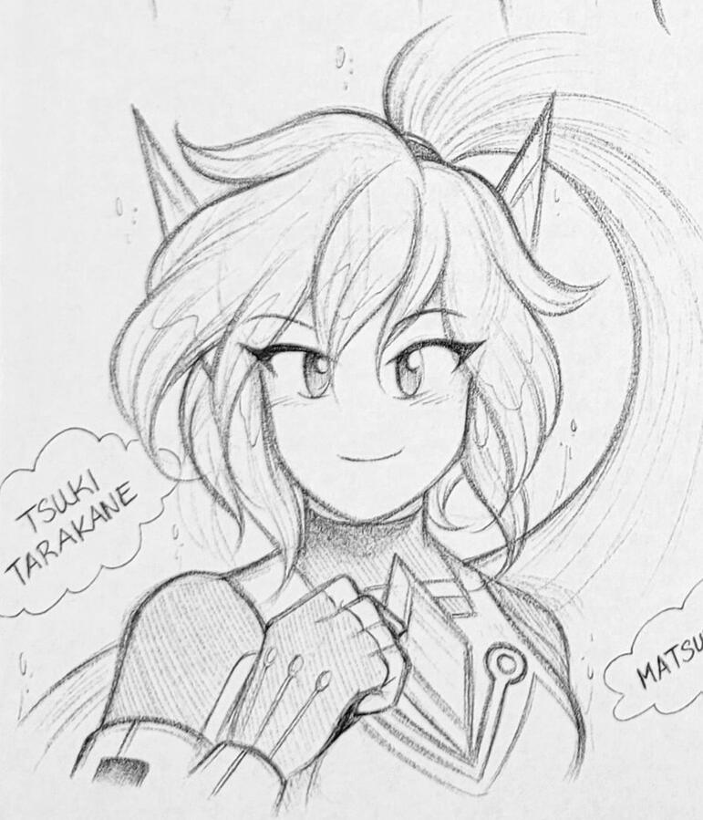Small Tsuki Sketch (MewKwota)